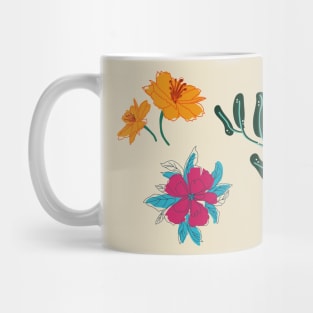 Some flowers. Just it. Mug